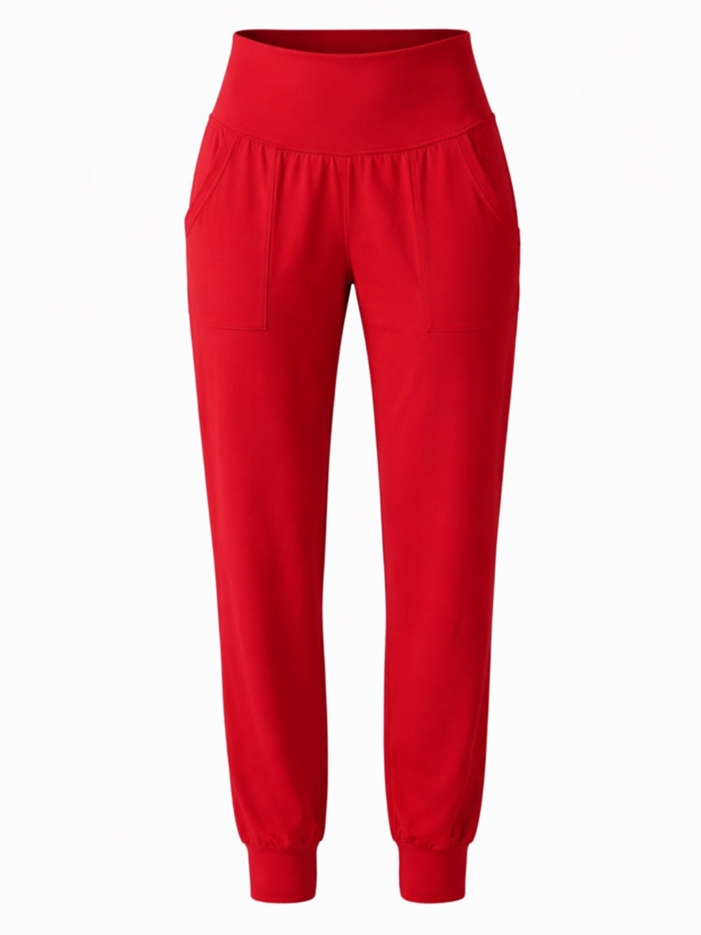 Athleta Salutation Jogger Pants Size Small Red High Rise Yoga Athleisure